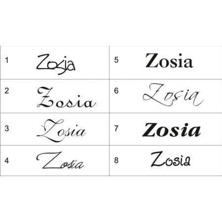 Naklejka dekoracyjna Imiona imię: Zosia | Dekormania