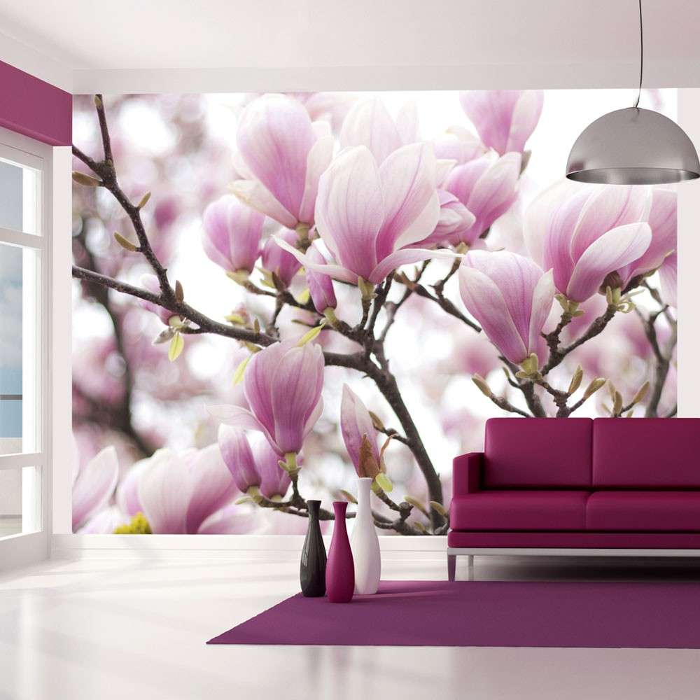 Fototapeta  Gałązka kwitnącej magnolii