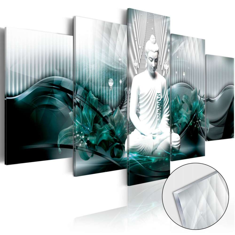 Obraz na szkle akrylowym  Lazurowa medytacja [Glass]