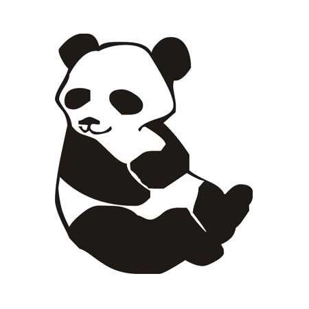 Szablon malarski miś panda D53 dla dzieci | Dekormania