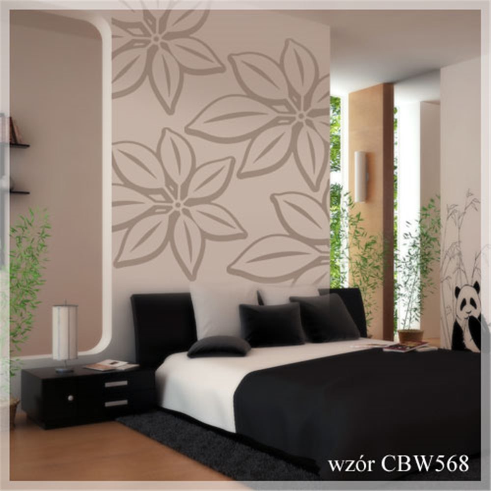 Szablon malarski CBW 568, CBW568, szablon do malowania ścian, kwiaty na ścianach