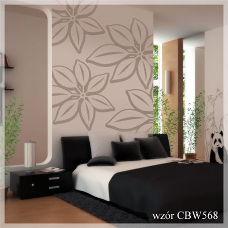 Szablon malarski CBW 568, CBW568, szablon do malowania ścian, kwiaty na ścianach