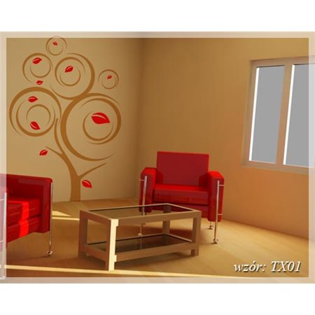 Szablon malarski TX 01, drzewko, zakręcone drzewo, TX01