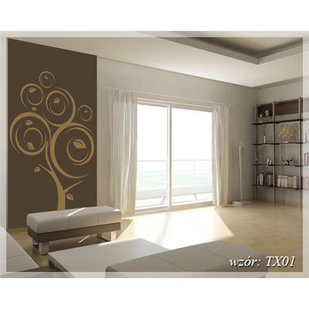 Szablon malarski TX 01, drzewko, zakręcone drzewo, TX01
