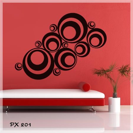 Szablon do malowania na ścianie PX 201 kółka, PX201