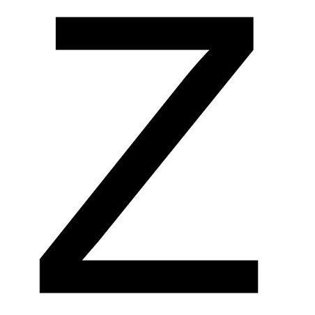 Szablon malarski litera Z , czcionka Arial