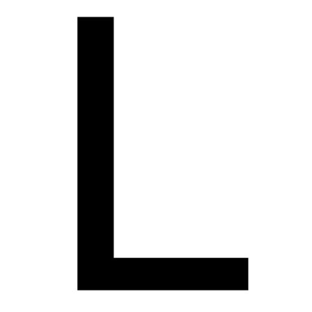 Szablon malarski litera L , czcionka Arial