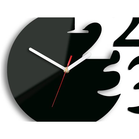 Zegar ścienny 1-2-3 Black