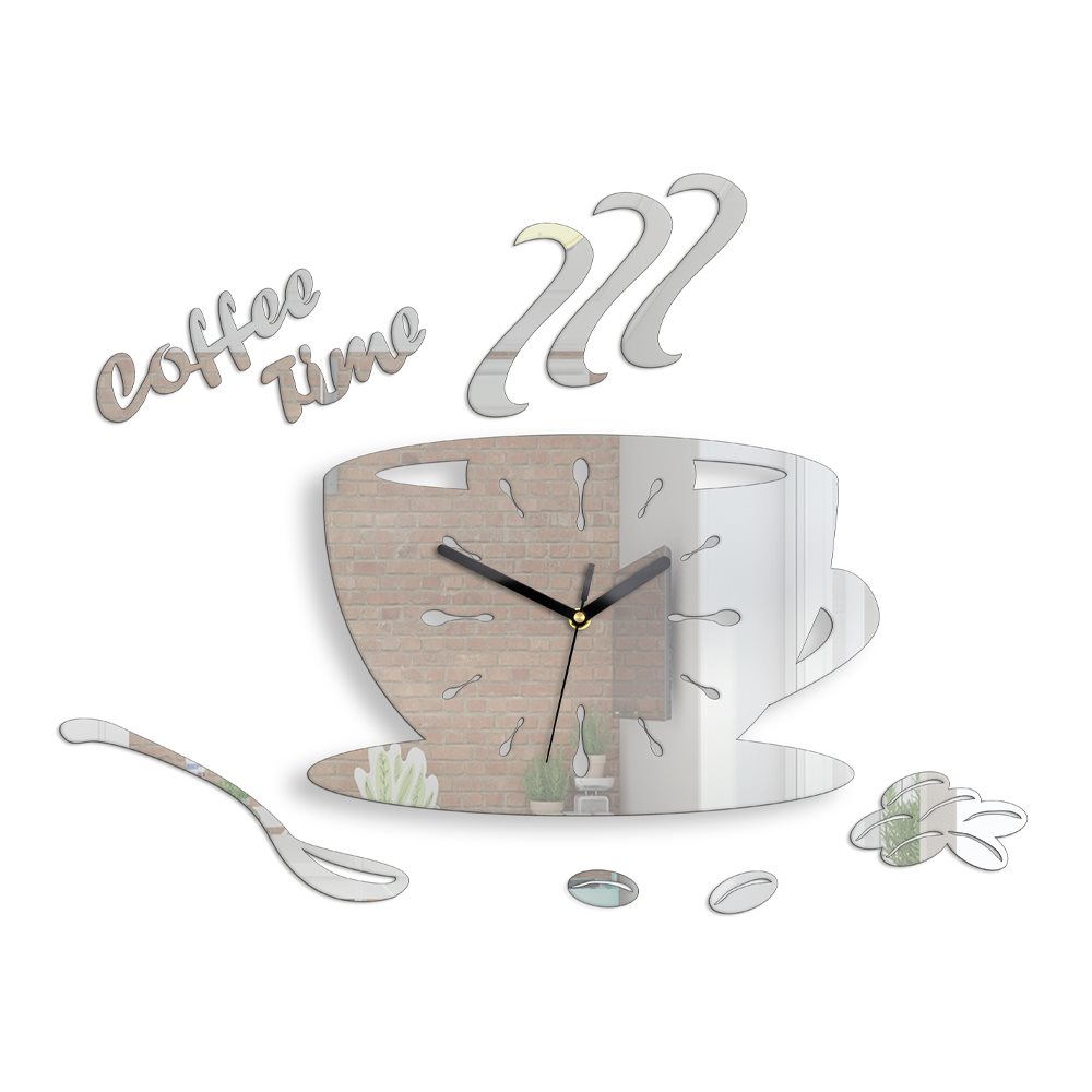 Zegar hodiny Coffe Mirror