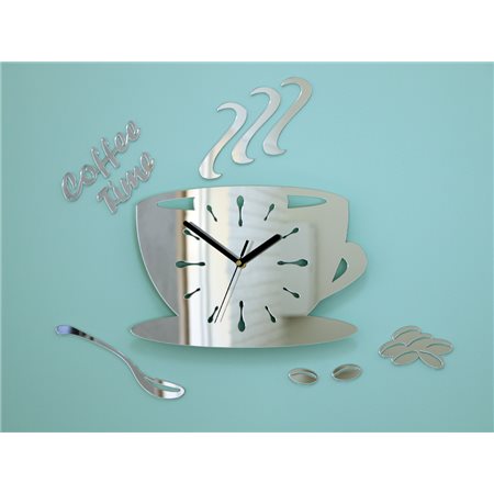 Zegar hodiny Coffe Mirror