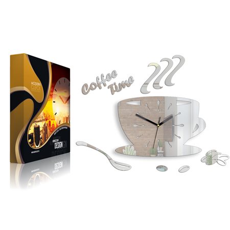 Zegar hodiny Coffe Mirror