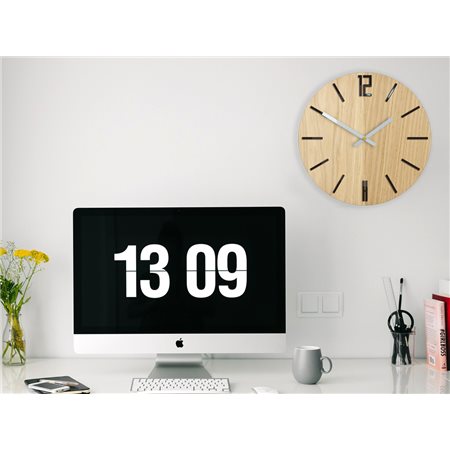 Zegar scienny  Drewniany Carlo Black