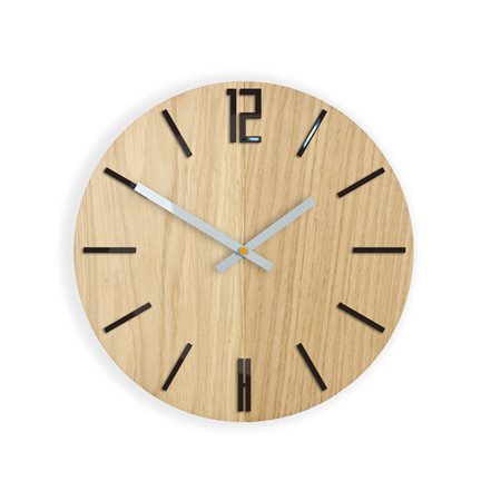 Zegar scienny  Drewniany Carlo Black