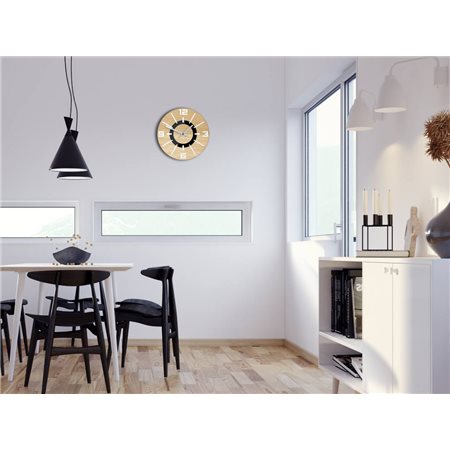 Zegar scienny Drewniany Alladyn White