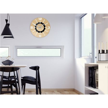 Zegar scienny Drewniany Alladyn White