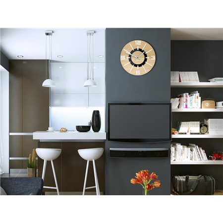 Zegar scienny Drewniany Alladyn White