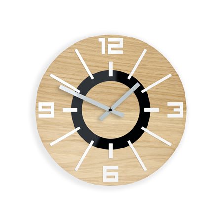 Zegar scienny Drewniany Alladyn White