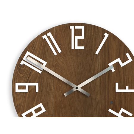Zegar ścienny Drewniany Slim Dark Brown | Dekormania