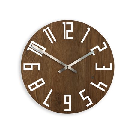 Zegar ścienny Drewniany Slim Dark Brown | Dekormania