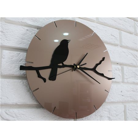 Zegar ścienny BIRD Tortora&Black
