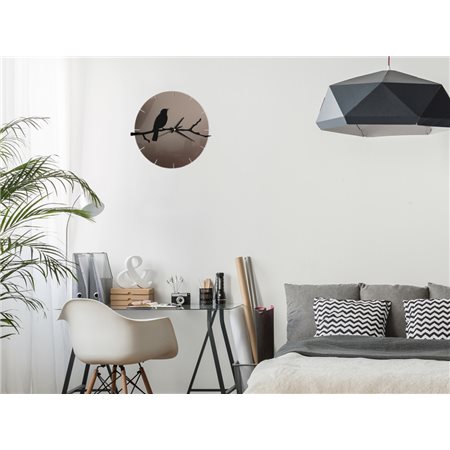 Zegar ścienny BIRD Tortora&Black