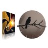 Zegar ścienny BIRD Tortora&Black | Dekormania