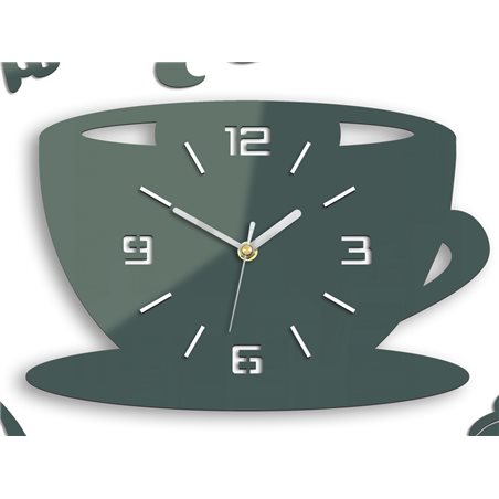 Zegar ścienny Coffe Time 3D Gray