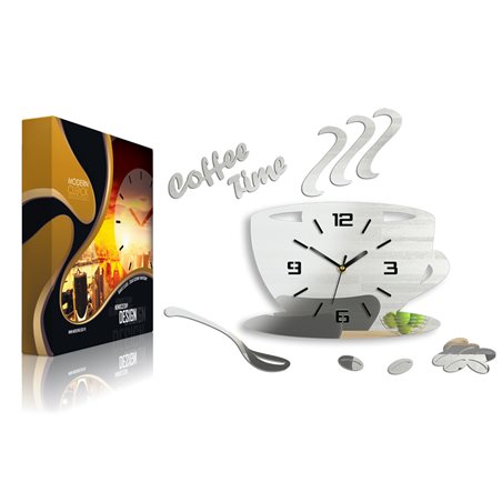 Zegar ścienny Coffe Time 3D Mirror