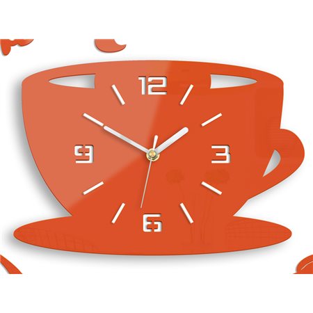 Zegar ścienny Coffe Time 3D Orange
