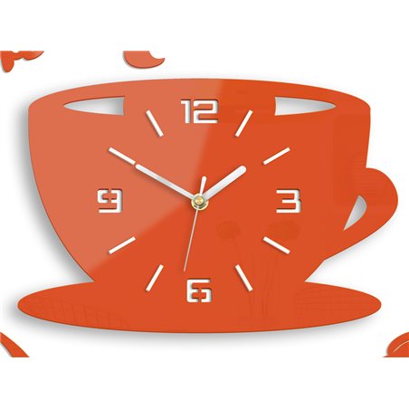 Zegar ścienny Coffe Time 3D Orange