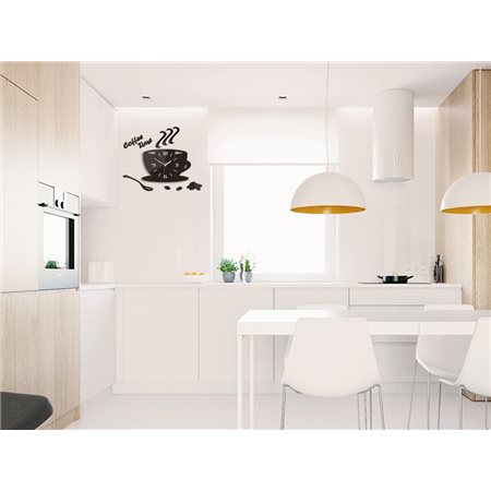 Zegar ścienny Coffe Time 3D Wenge