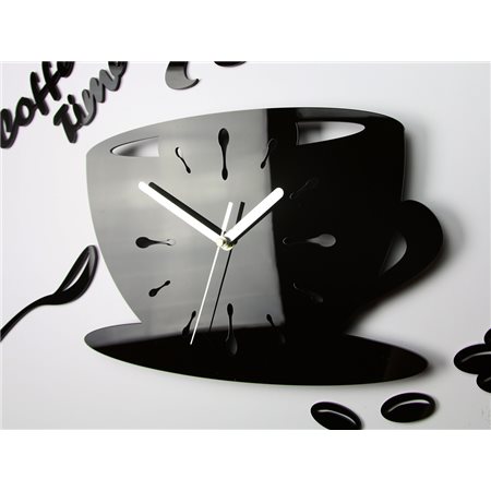 Zegar ścienny Coffe Time Black