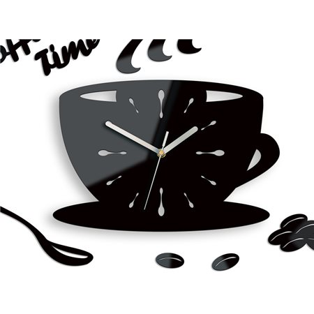 Zegar ścienny Coffe Time Black