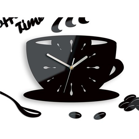 Zegar ścienny Coffe Time Black