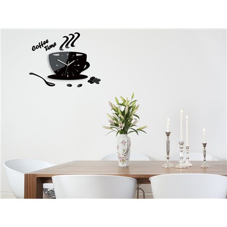 Zegar ścienny Coffe Time Black