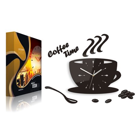 Zegar ścienny Coffe Time Wenge