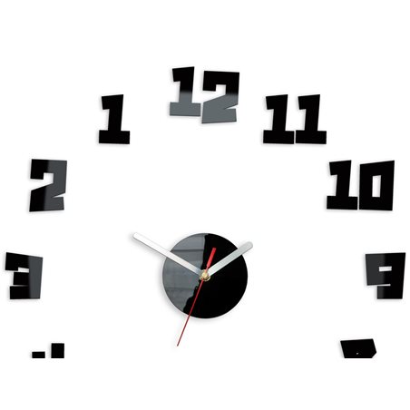 Zegar ścienny Crazy Clock black