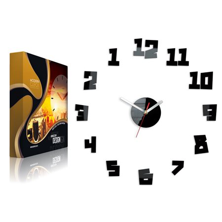 Zegar ścienny Crazy Clock black