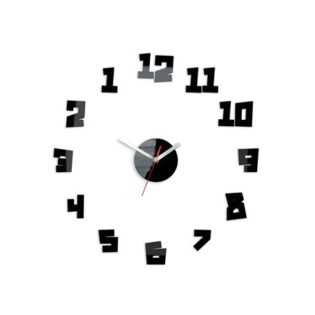 Zegar ścienny Crazy Clock black