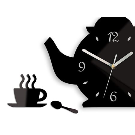 Zegar ścienny Czajnik Black