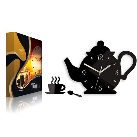 Zegar ścienny Czajnik Black