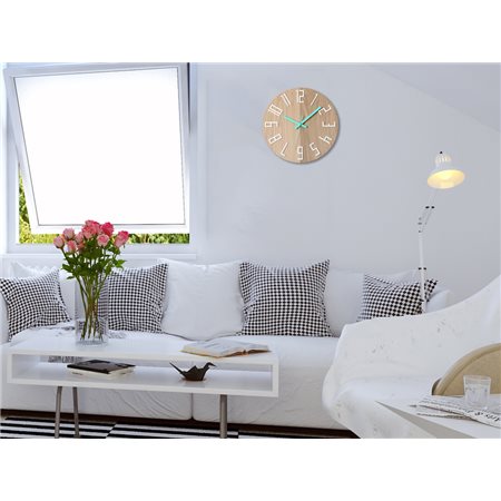 Zegar ścienny Drewniany Colorfull  Mint