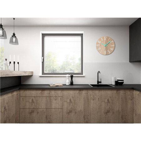 Zegar ścienny Drewniany Colorfull  Mint