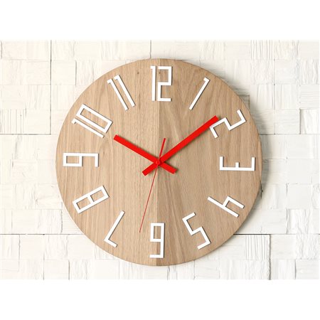 Zegar ścienny Drewniany Colorfull  Red