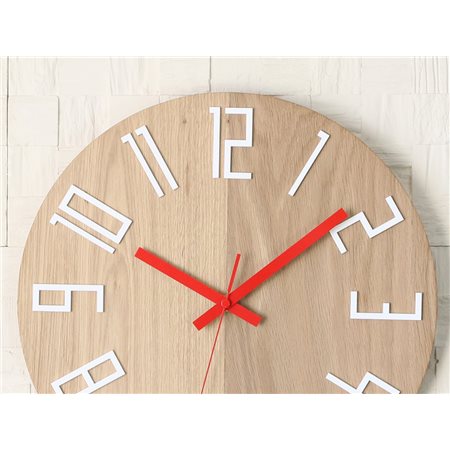 Zegar ścienny Drewniany Colorfull  Red