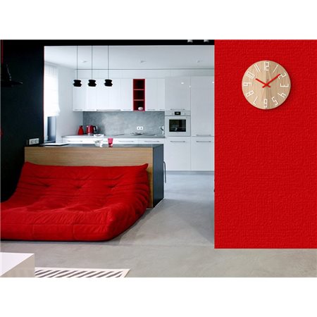 Zegar ścienny Drewniany Colorfull  Red