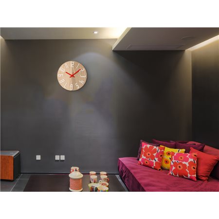 Zegar ścienny Drewniany Colorfull  Red