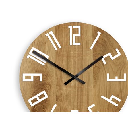 Zegar ścienny Drewniany Slim White&Black