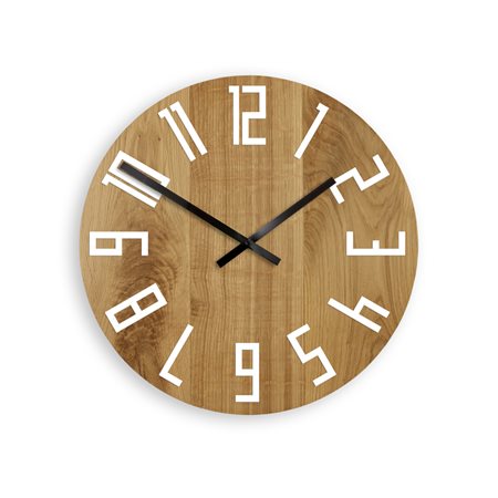 Zegar ścienny Drewniany Slim White&Black