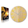 Zegar ścienny Drewniany Slim Yellow | Dekormania